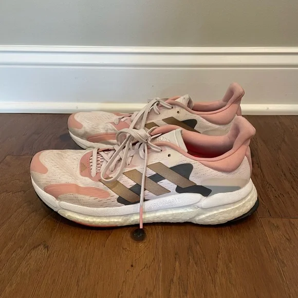 Adidas Women's Pink Solar Boost Sneakers - Picture 4 of 6
